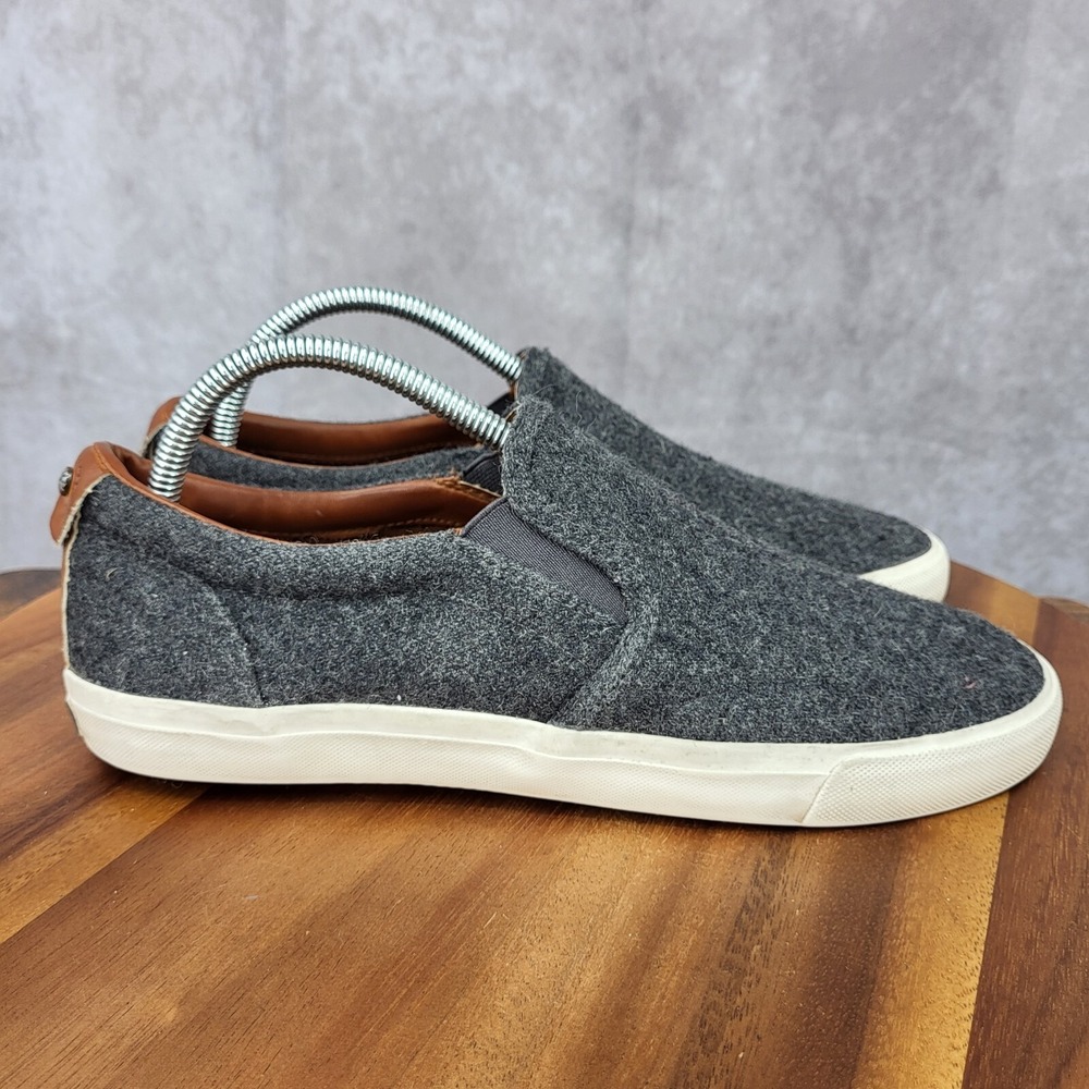 GH Bass & Co Shoes Womens 9.5 M Gray Faux Wool Loafers Slip On Flats Navigate